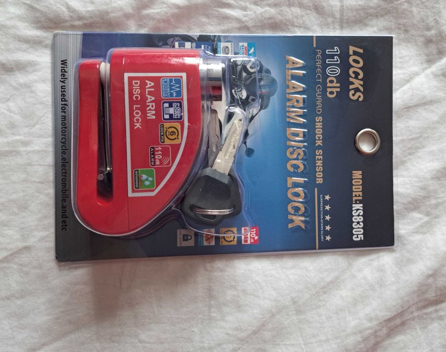 Alarm blokada na tarczę do rowera moto hulajnogi