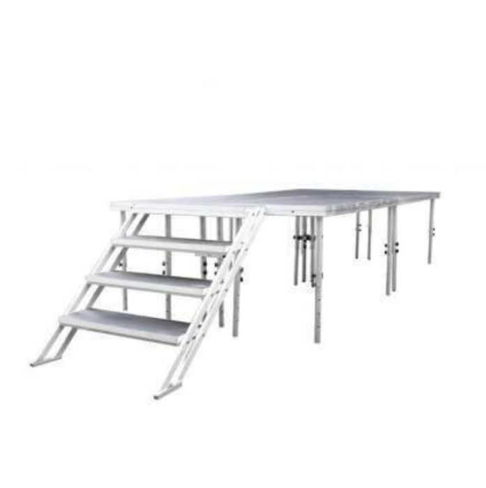 Módulos de Palco com Escada. 
Módulo de palco com 200 x 100 cm, regulá