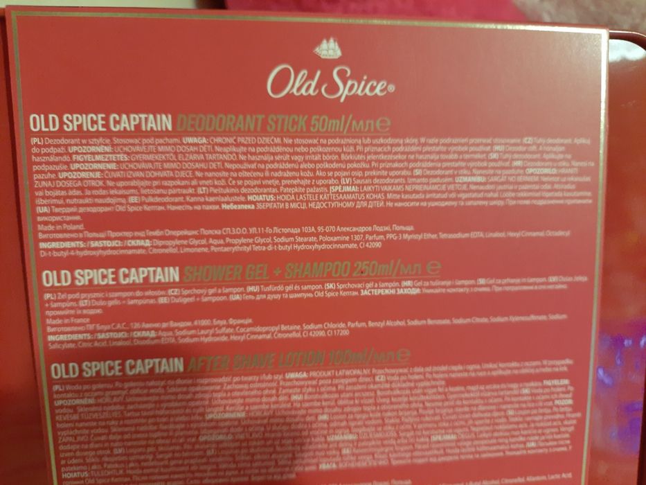 Old Spice Captain,Prezent dla faceta: Dezodorant,Żel,Balsam po goleniu