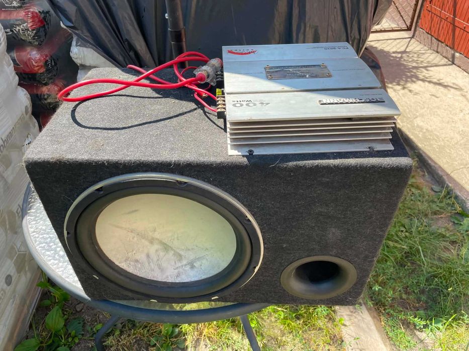 Tuba samochodowa subwoofer samochody plus wzmacniacz 2 kanałowy
