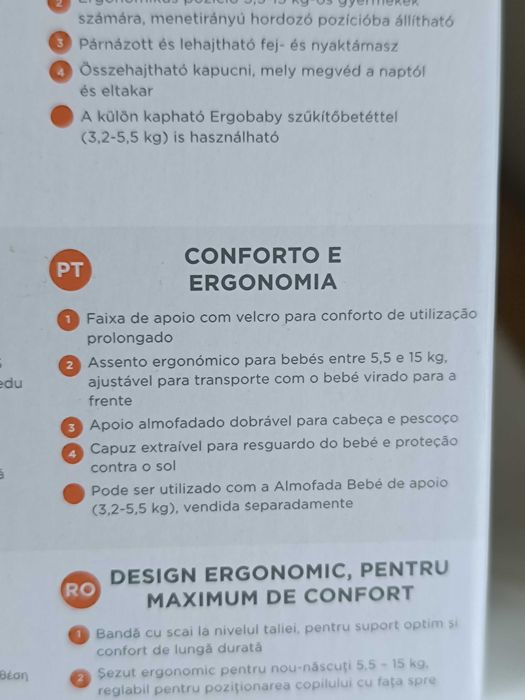 Marsúpio Ergobaby 360° 4 posições