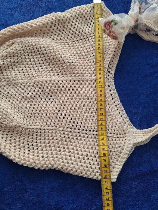 Piękna elegancka duża damska torebka handmade z kokardą na lato
