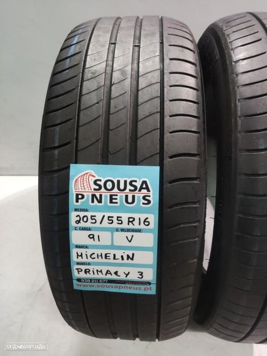 2 pneus semi novos 205-55r16 michelin - oferta dos portes 85 EUROS