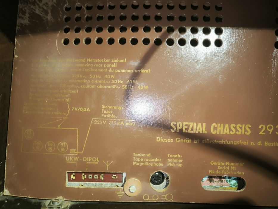 Komoda radio + gramofon winyl Philips Spezial Chassis 29310 sprawna