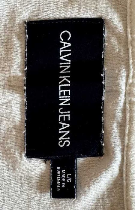Biały t-shirt Calvin Klein L