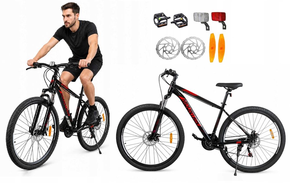 Rower Górski MTB Męski 29 CALI Stalowa RAMA 21" 180-195 CM Hamulce Tarczowe