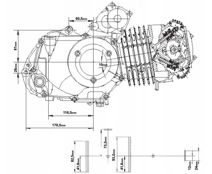 SILNIK 156FMJ 3+1 biegi Atv Quad Buggy 150 PÓŁAUTOMAT Kayo A150 Storm