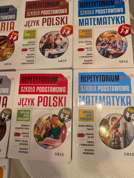 Repetytorium do szkoły podstawowej j.polski, matematyka, historia
