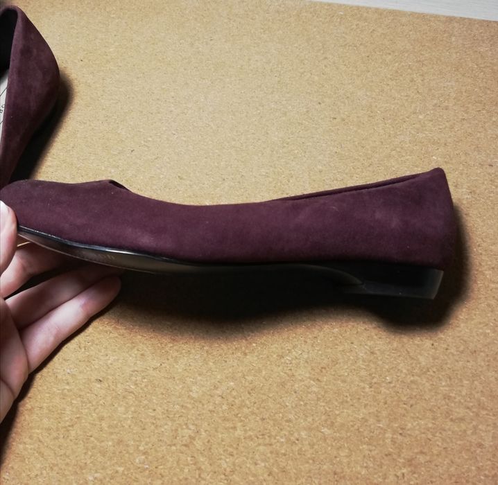 Bordowe baleriny roz 37,5 NOWE