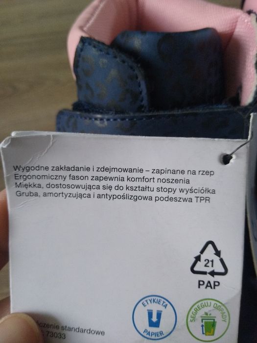 Buty 34 trapery na rzepy