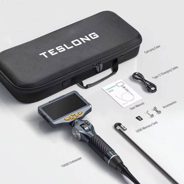 Эндоскоп управляемый TESLONG TD500 с 2 камерами 6.5мм и Wi-Fi