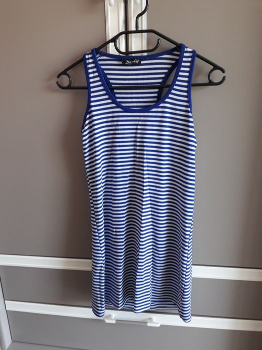 Niebieski komplet koszulka i podkoszulek z rowerem rozmiar S