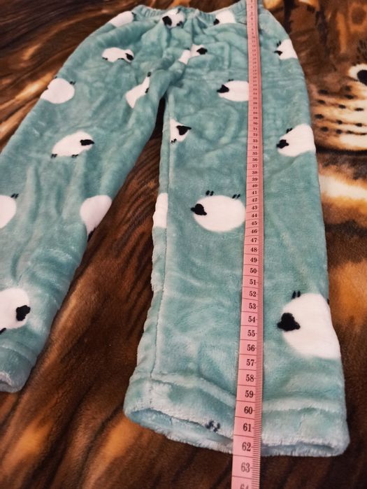 Плюшева натуральна  піжама барашки нова