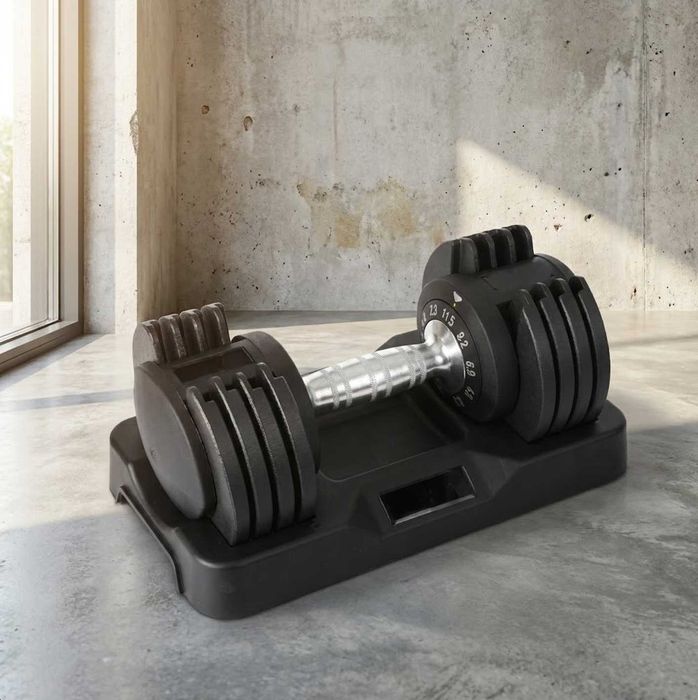 Hantle regulowane 11.5 kg hantel z regulacją obciążenia 5w1 2.3-11.5 kg szybka regulacja treningowe Akcesoria Treningowe NOWY GWARANCJA 24M + GRATIS
