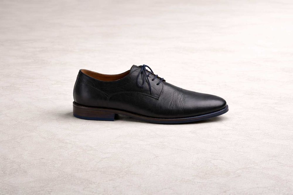 Sapatos Morgan Smith em Couro Azul – Elegantes e Confortáveis – 40