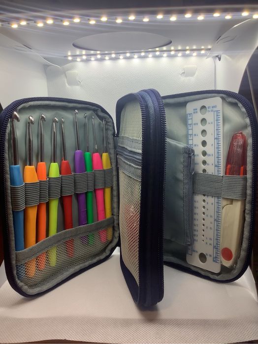 Agulhas e kit’s de agulhas de croche cabo ergonomico