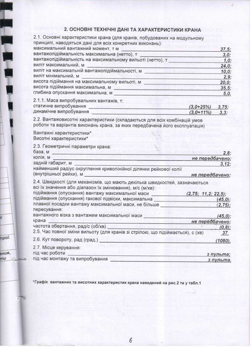 Баштовий кран Potain 215