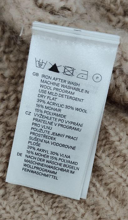 Sweter hm welna wełniany moher