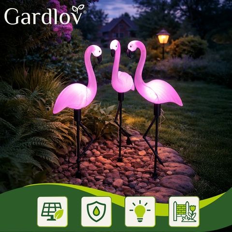 Lampki solarne - FLEMINGI - 3 szt.