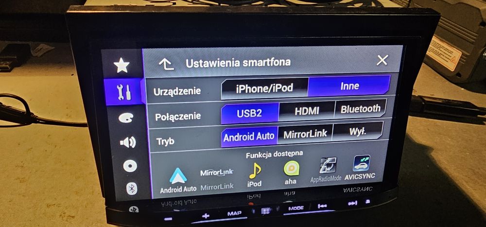 Pioneer Avic-F88dab+ 7 cali 2 din Android Auto  Carplay  bezprzewodowe