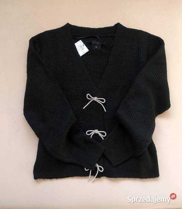 Sweter czarny rozpinany M kardigan