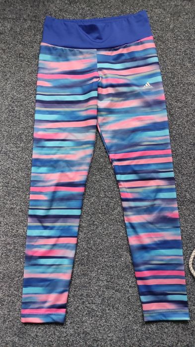 Adidas climalite kolorowe legginsy getry XS/S