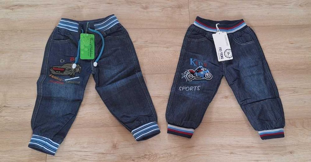 2 - pak nowych spodni jeansowych/dżinsowych chłopięcych rozmiar 98