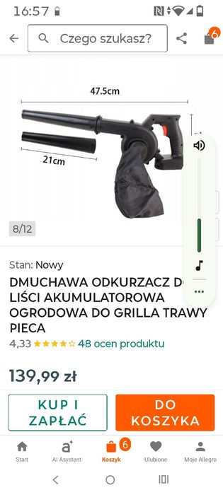 Wysyłka Gratis Nowa dmuchawa do grilla odkurzacz do lisci