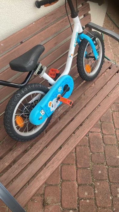 rowerek Btwin biały koła 14 cali