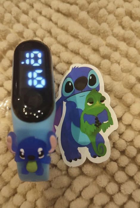 Zegarek LED dla dziecka - motyw Stitch dotykowy nowy