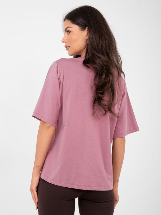 T-shirt damski różowy bawełna S/M