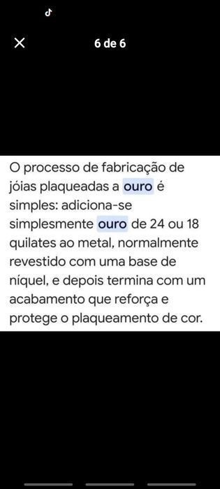 Diversas peças vintage Ouro.