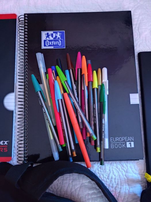 Lote de material escolar diverso