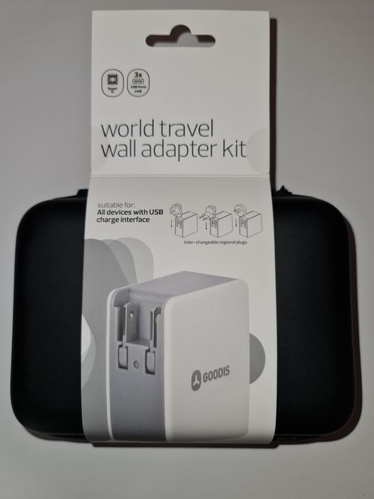 Carregador USB + Adaptadores Viagem + Bolsa - NOVO!!!
