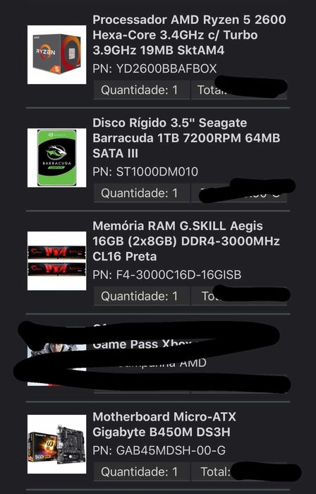 Computador Gaming montado a peças