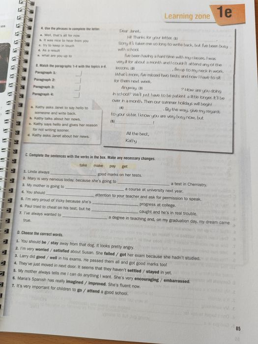 To the top 4A. Student's book and workbook