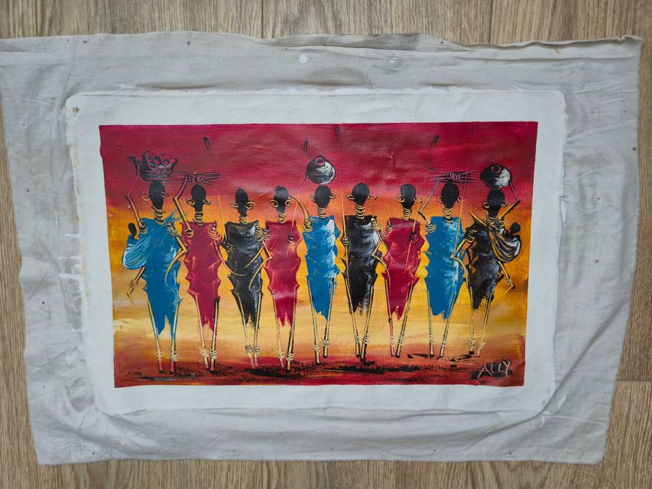 Obraz malowany na płótnie Afryka Tanzania  37/23.5 cm