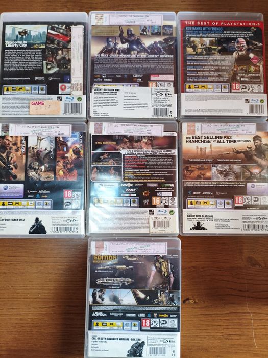 Lote 7 Jogos PS3 GTA / COD / WWE / PAYDAY 2