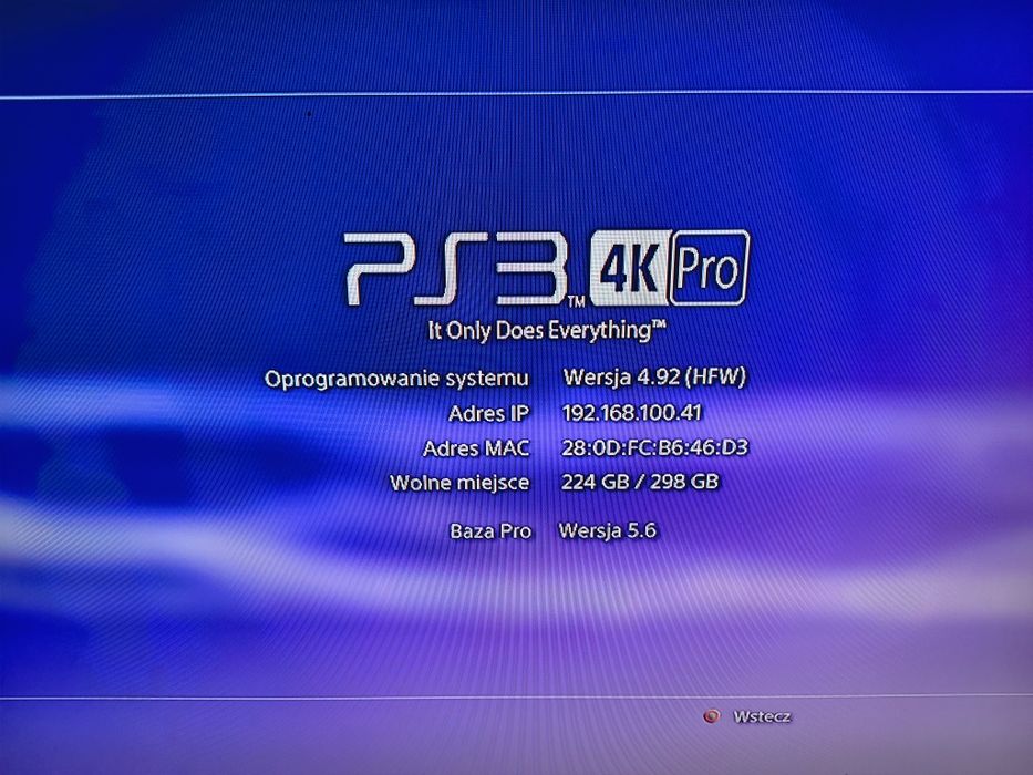 Przerobiona Playstation 3 Slim 4K PRO MOD HFW 4 92 HEN  zestaw