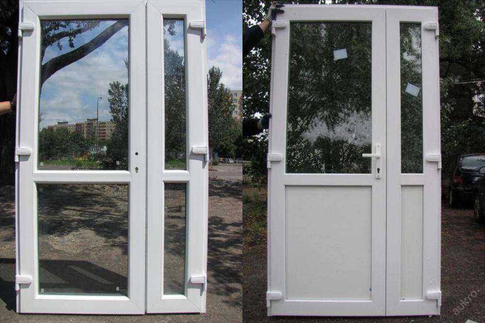 Drzwi PCV 125 X 210 białe sklepowe Poznań