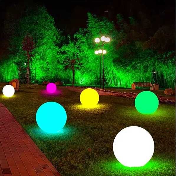 Lampa Kula solarna LED RGB do ogrodu oczka wodnego 40 cm pływająca