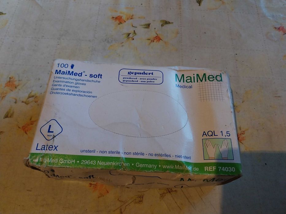 Rękawiczki jednorazowe, lateksowe 100 szt roz L