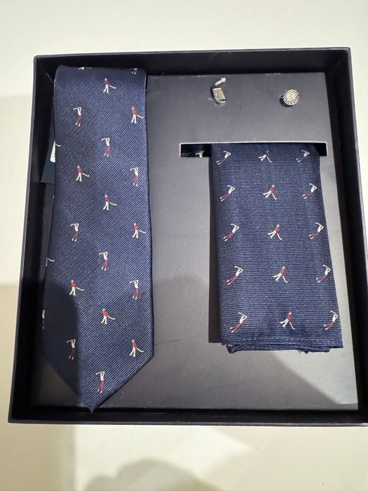 Krawat Wittchen + poszetka + spinki