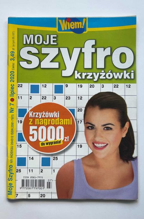 MOJE SZYFRO Krzyżówki 7/2020 Wiem Nowy Magazyn Łamigłówki Szyfrogramy