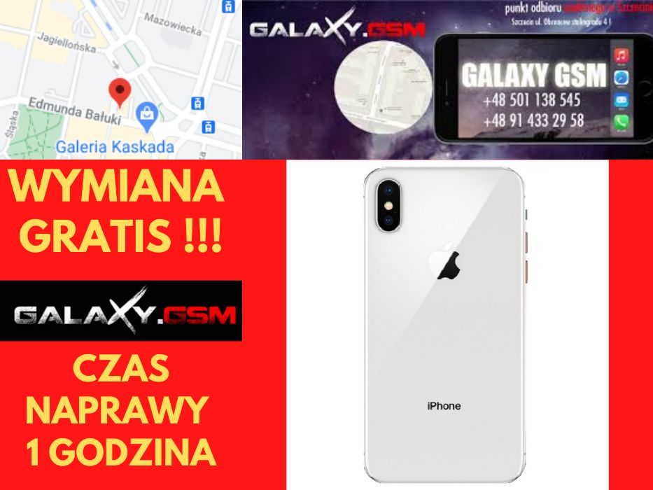 Apple IPHONE XS Szklana Klapka Tył Oryginał Wymiana GRATIS Szczeci