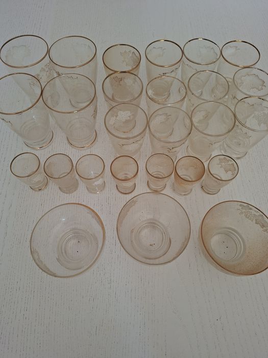 Copos de vidro com sabor Vintage
