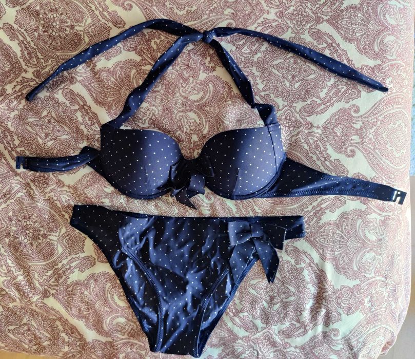Etam Dark Blue Bikini