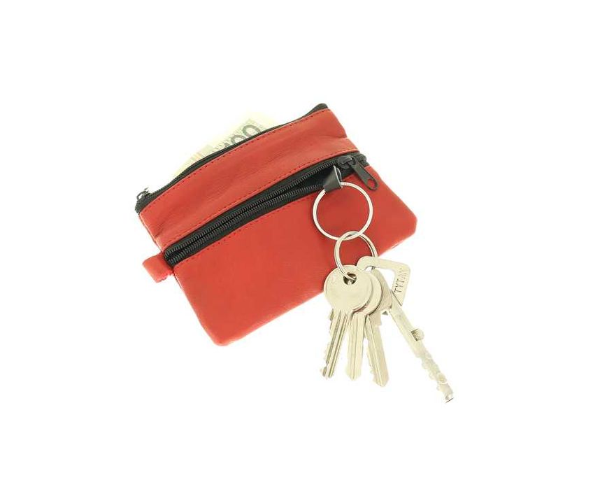 Pomarańczowe etui na klucze kluczówka skórzana kolory