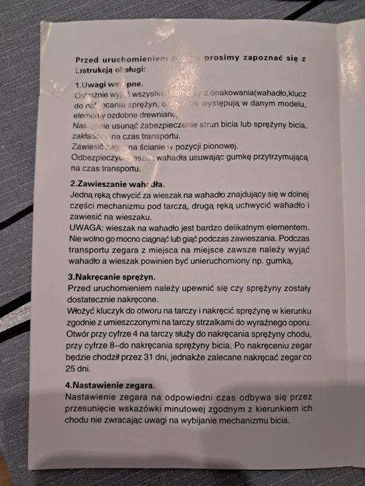 Zegar mechaniczny