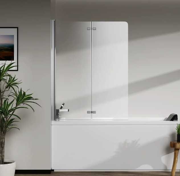 Скляна шторка для ванни Glass 100x140 Silver